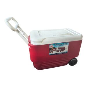 Igloo Red and White Wheeled Cooler